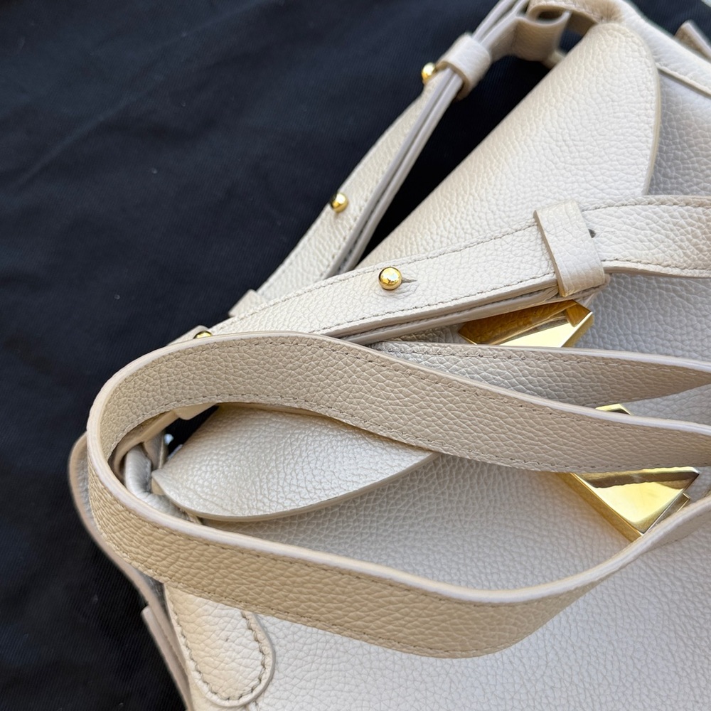 Demellier Elegant Taupe Leather Shoulder Bag Great Condition - Picture 14 of 14